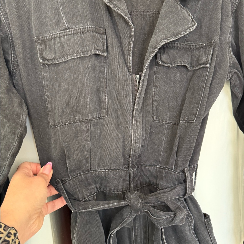 Good American Hourglass Women's Black Denim Jumpsuit - Picture 8 of 10